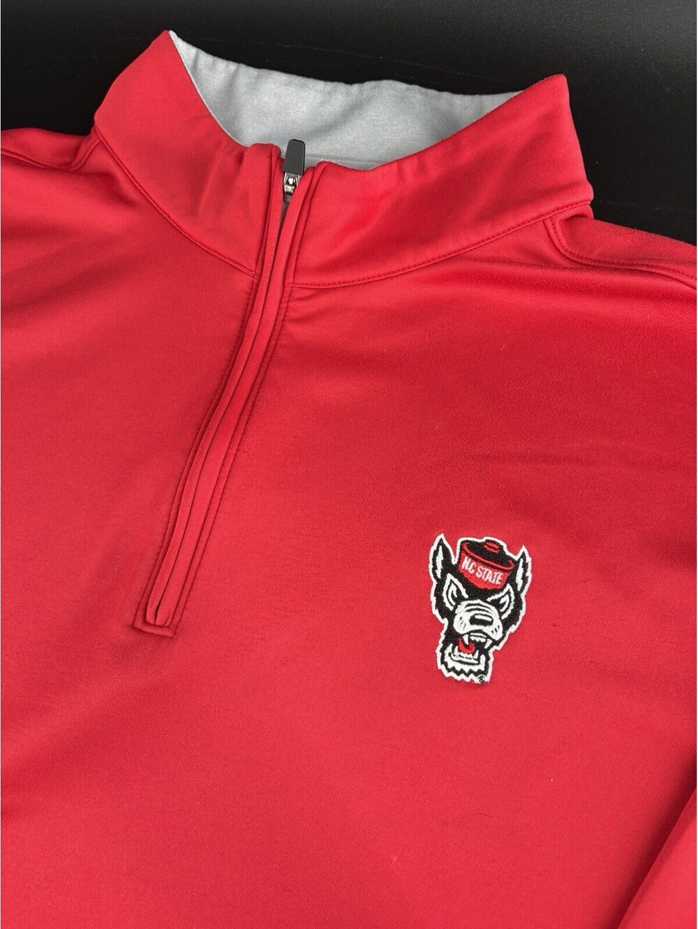 NC State Wolfpack Quarter Zip Pullover Men's XXL Red Wolf Logo